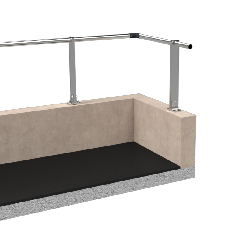 Garde-corps fixation à plat